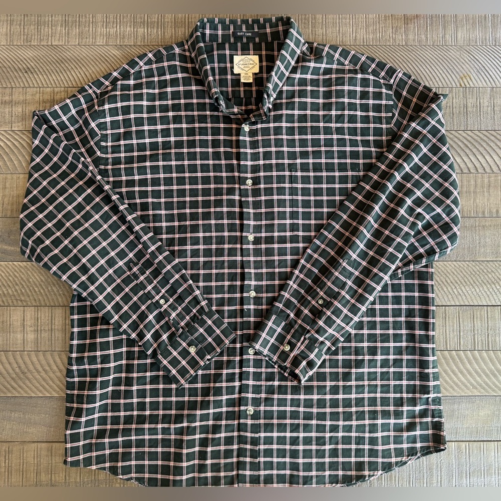 St. John’s Bay Easy Care Casual Button Down Long Sleeve Shirt Men’s Size XXL